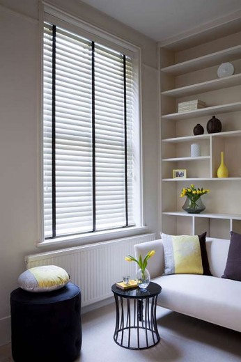 Another image of a living room which possesses blinds Cardiff